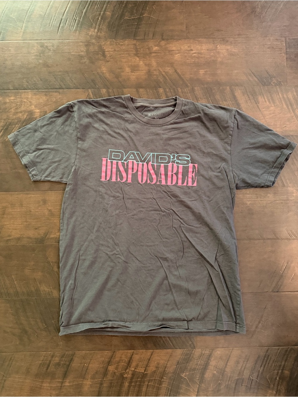 David’s Disposable Graphic T-Shirt Fanjoy Black Pink Men’s XL